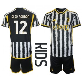Juventus Alex Sandro #12 Hemmakläder Barn 2023-24 Kortärmad (+ Korta byxor)